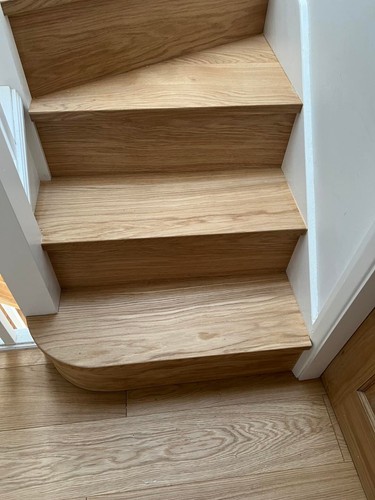 Oak stairs steps - steps, cladding