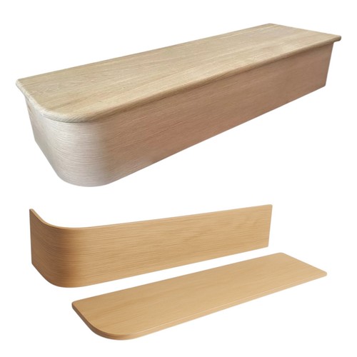 Solid oak left hand bullnose - oak,